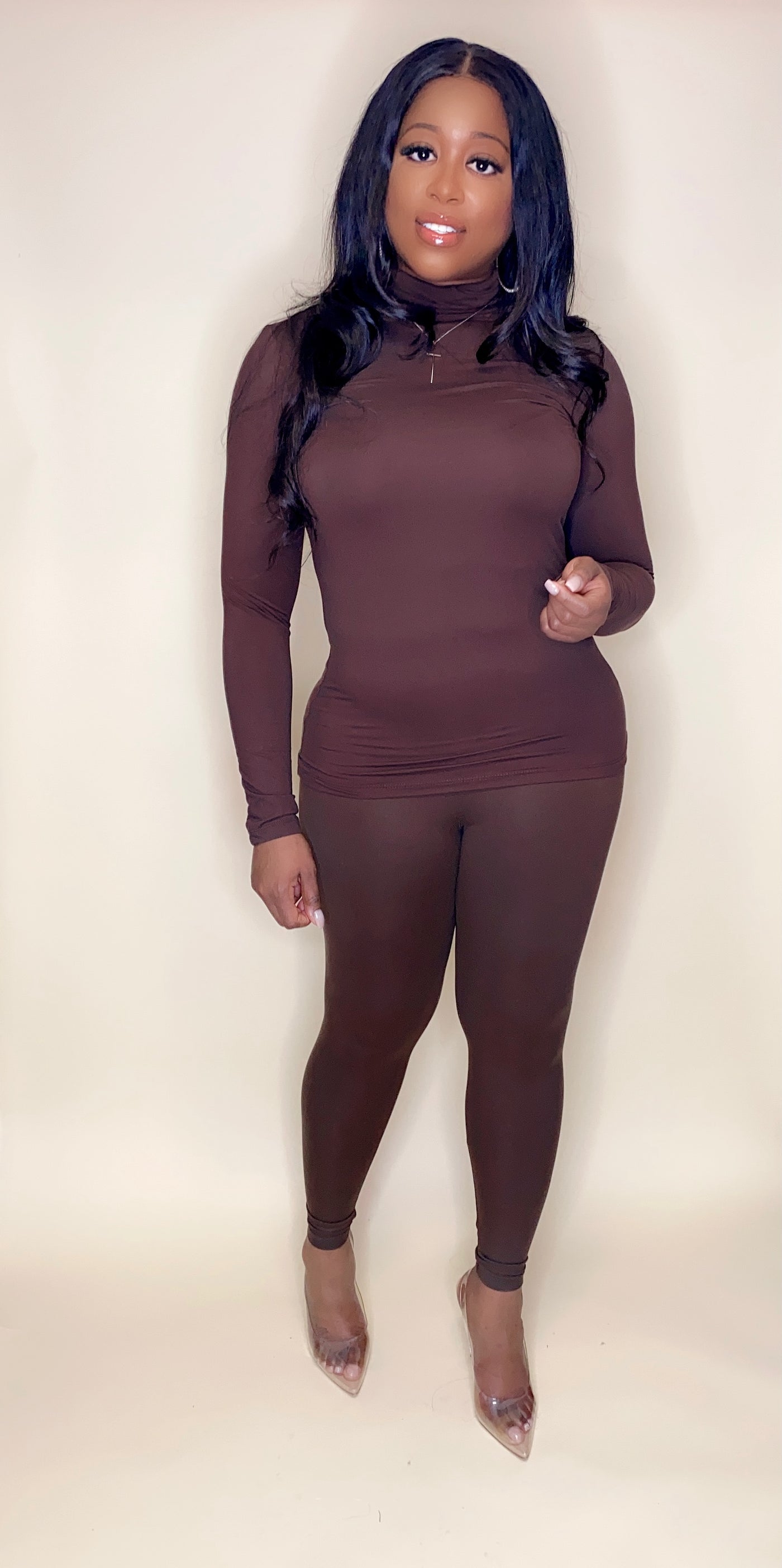 Brown Leggings Set